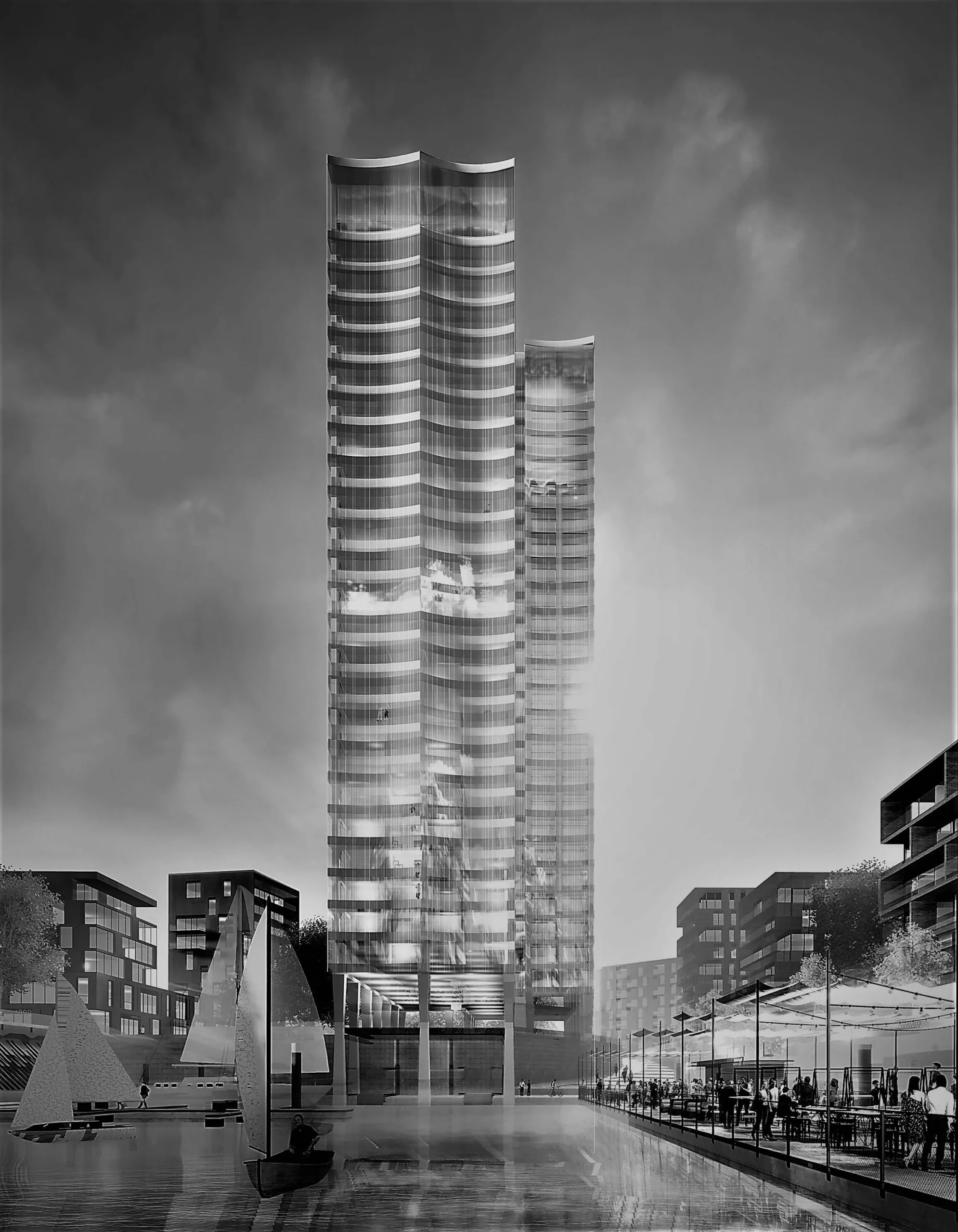 apartment building in Port Popowice